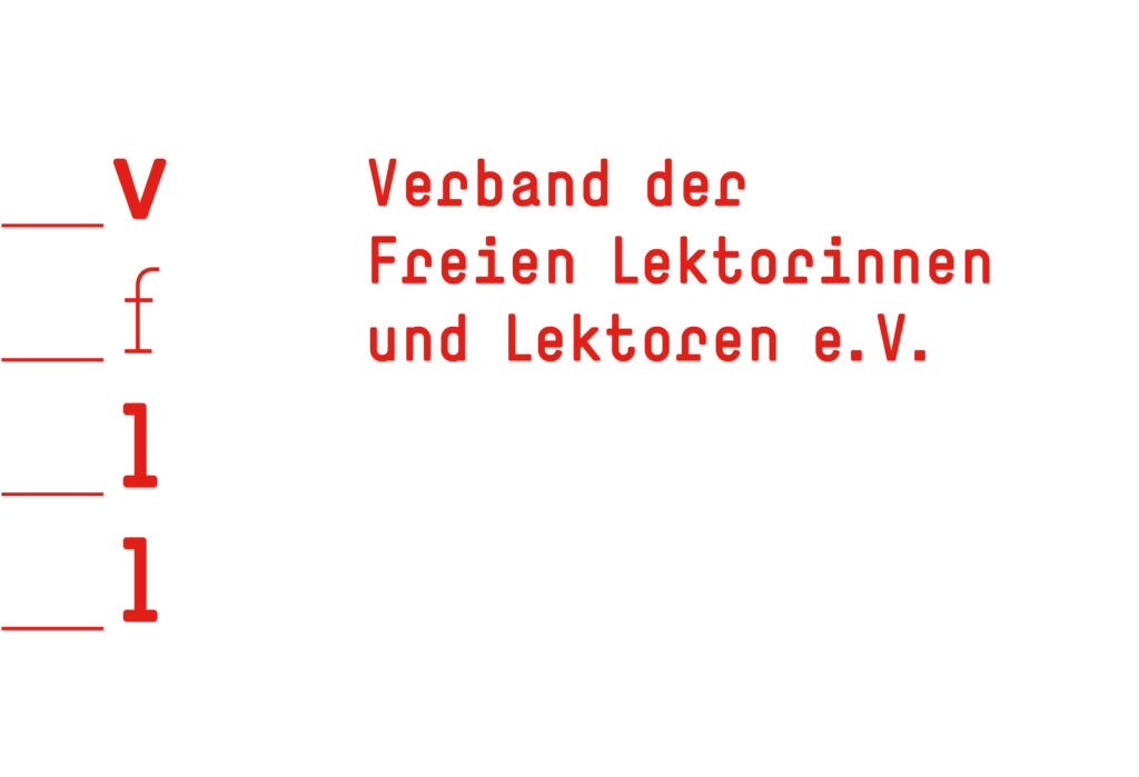 Wort-Bild-Marke des Verbandes der Freien Lektorinnen und Lektoren - VFLL